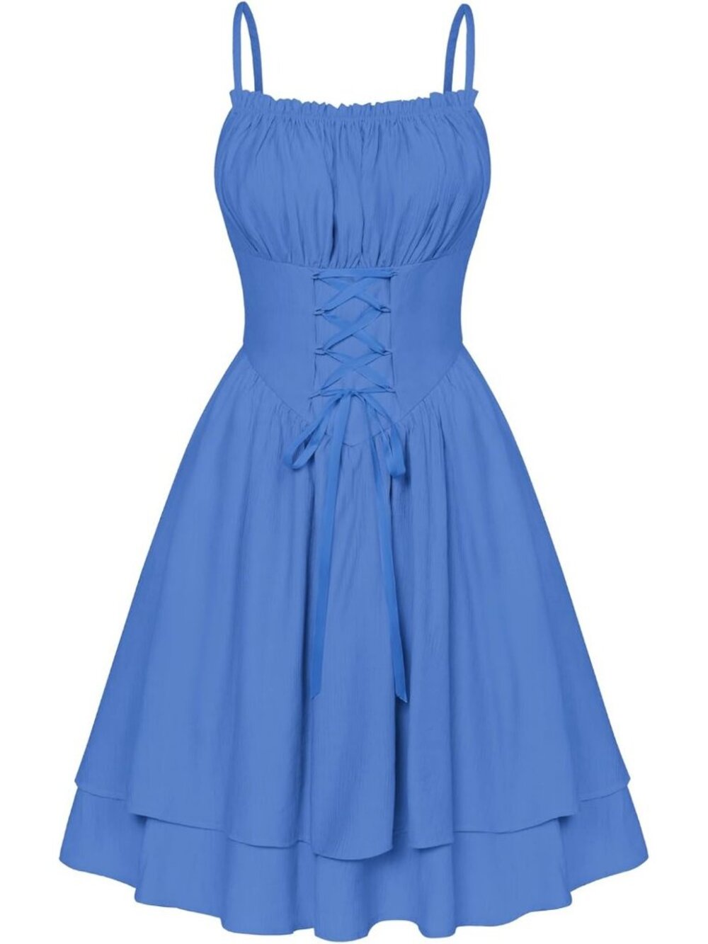 Women's Aqua Blue Corset Fairy Chiffon Mini Dress Graduation Party Sundress